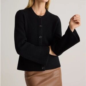 Quince Mongolian Cashmere Structured Cardigan